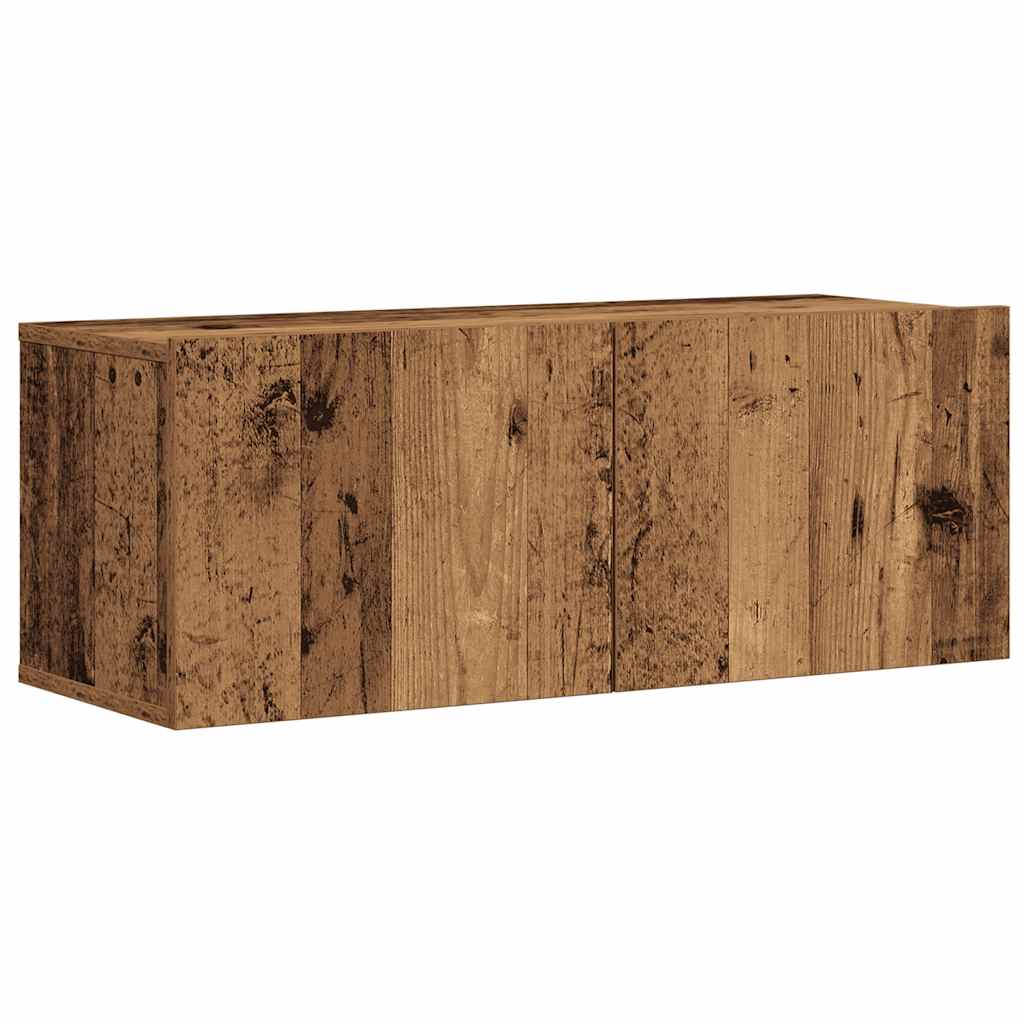 TV Cabinet Set Engineered Wood 7 pcs Width 100 cm Old wood
