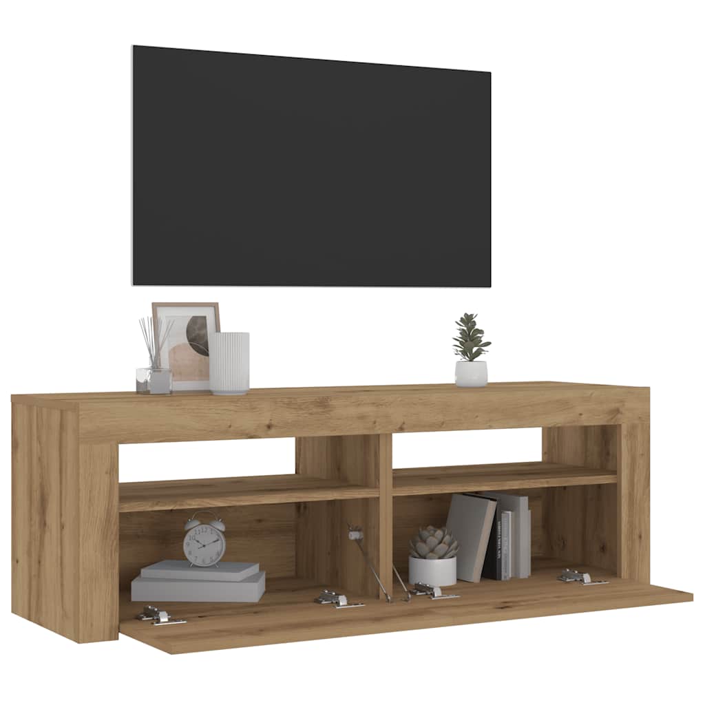 Bedside Cabinets 2 pcs with LEDs 60x35x40 cm Artisan oak