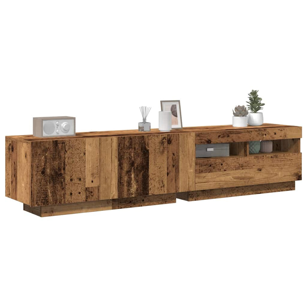 vidaXL TV Cabinet with LED Lights 180x35x40 cm