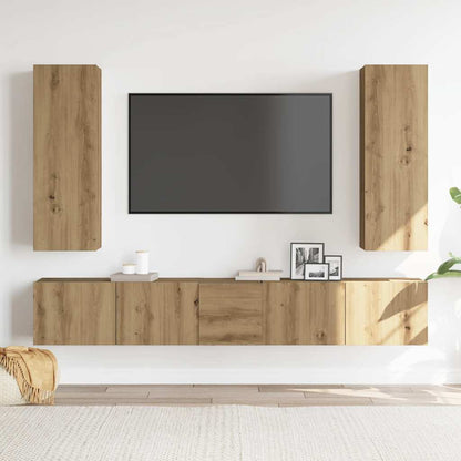 TV Cabinet Set Engineered Wood Artisan oak 80 cm 5