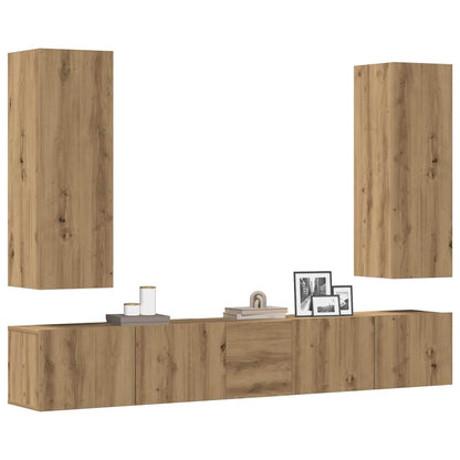 TV Cabinet Set Engineered Wood Artisan oak 80 cm 5