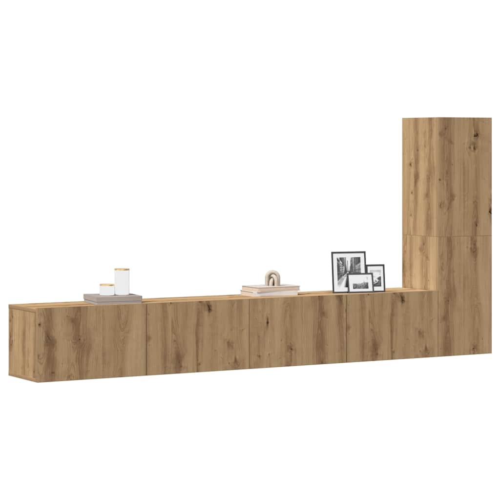 4 Piece TV Cabinet Set Engineered Wood Artisan oak 100 cm