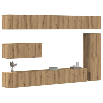 vidaXL 7 Piece TV Cabinet Set Engineered Wood Width 100 cm