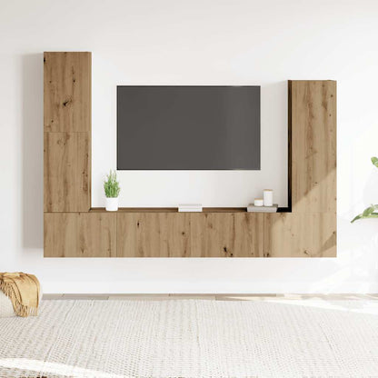 4 Piece TV Cabinet Set Engineered Wood Artisan oak 100 cm