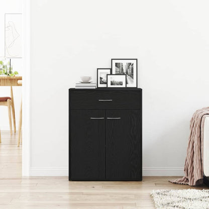 Sideboard 60x30x75 cm Engineered Wood Black oak