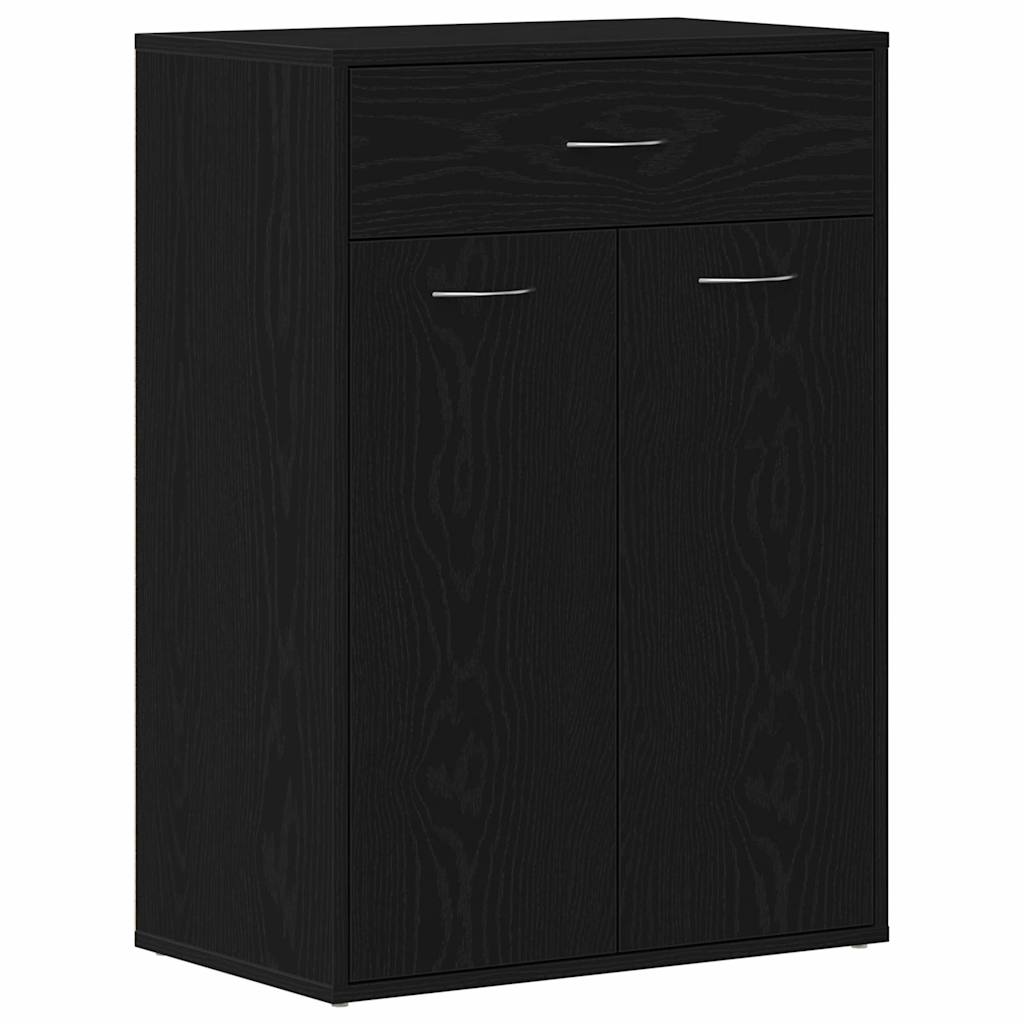 Shoe Cabinet 60x35x84 cm Engineered Wood Black oak