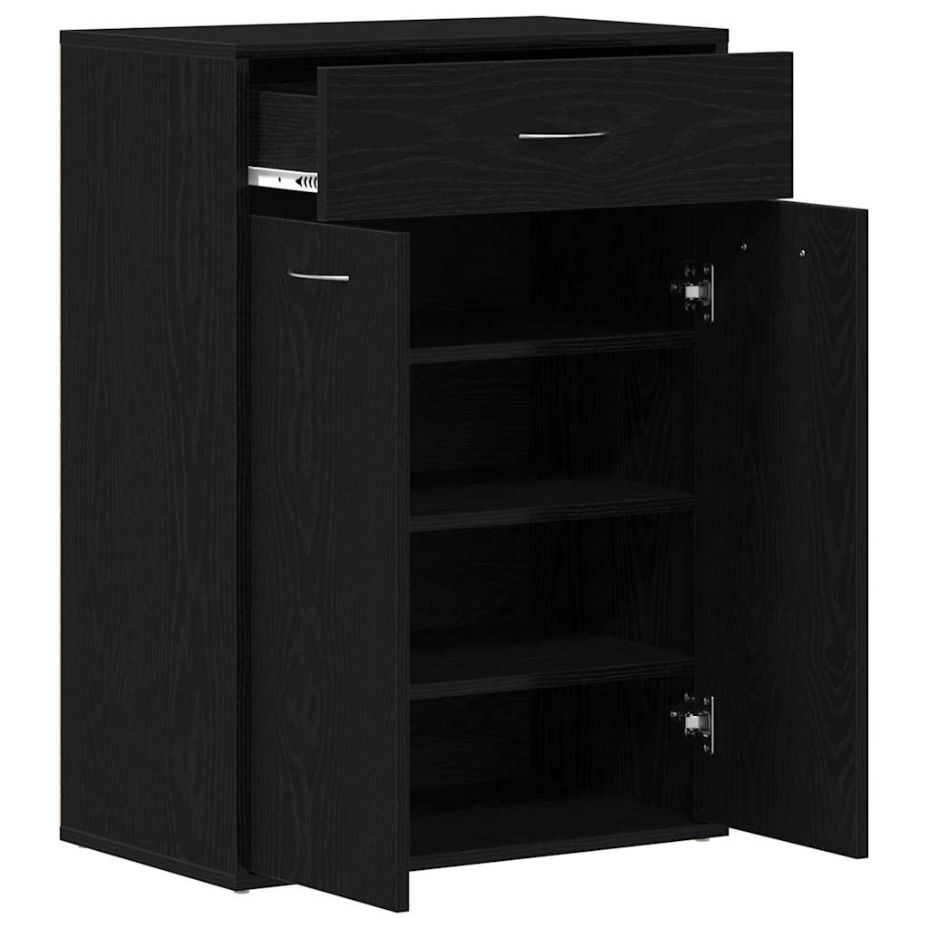 Shoe Cabinet 60x35x84 cm Engineered Wood Black oak