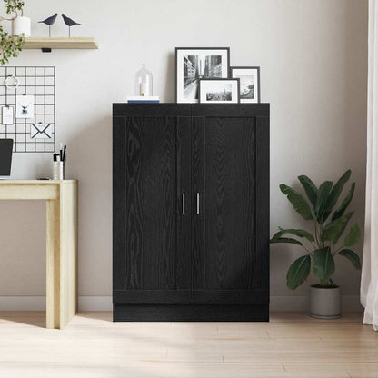 Book Cabinet 82.5x30.5x115 cm Engineered Wood Black oak
