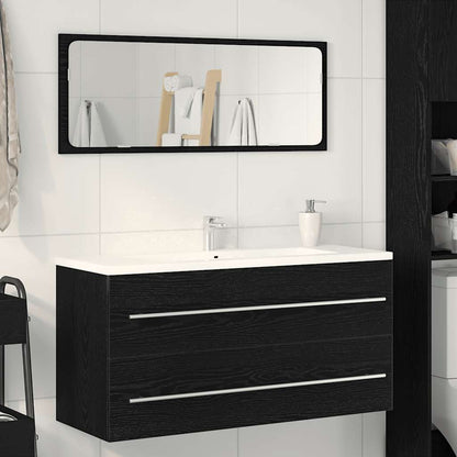 Sink Cabinet 100x38.5x48 cm Engineered Wood Black oak