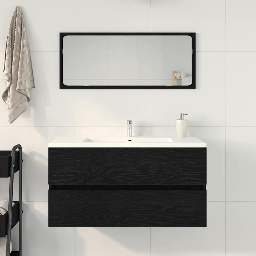 Sink Cabinet 90x38.5x45 cm Engineered Wood Black oak