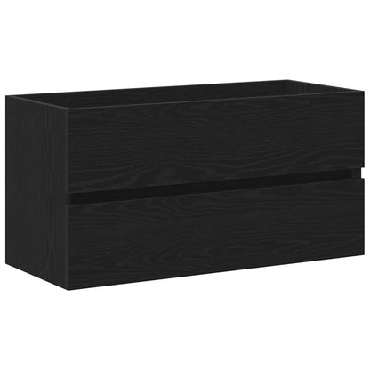Sink Cabinet 90x38.5x45 cm Engineered Wood Black oak