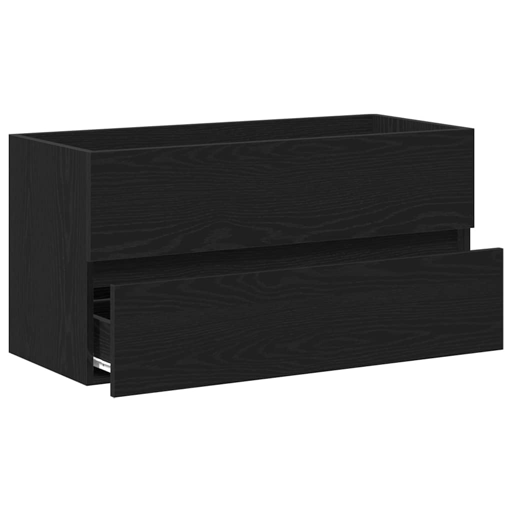 Sink Cabinet 90x38.5x45 cm Engineered Wood Black oak