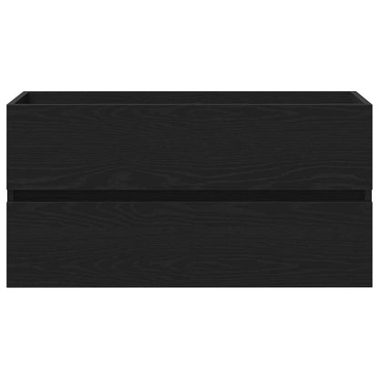 Sink Cabinet 90x38.5x45 cm Engineered Wood Black oak