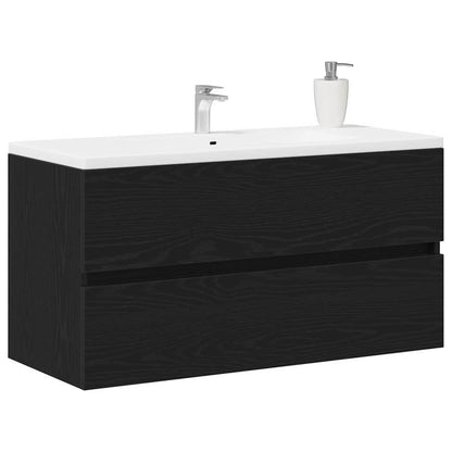 Sink Cabinet 90x38.5x45 cm Engineered Wood Black oak