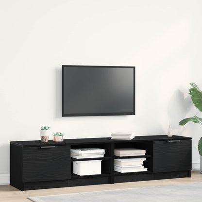 TV Cabinet Set 80x35x36.5 cm Engineered Wood 2 pcs Black oak