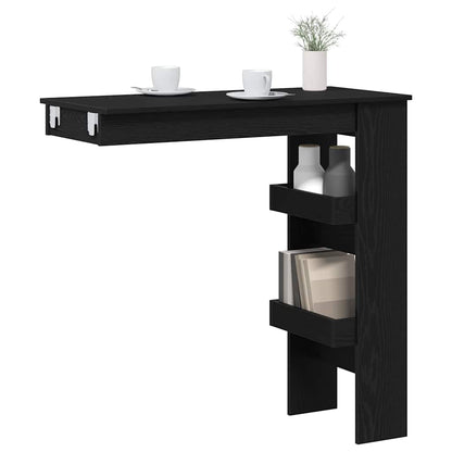 Wall Bar Table 102x45x103,5 cm Engineered Wood Black oak