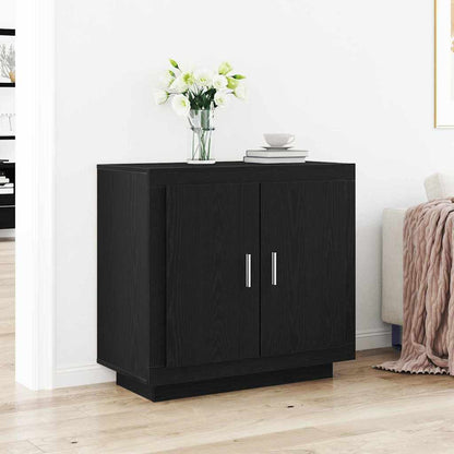 Sideboard 80x40x75 cm Engineered Wood Black oak