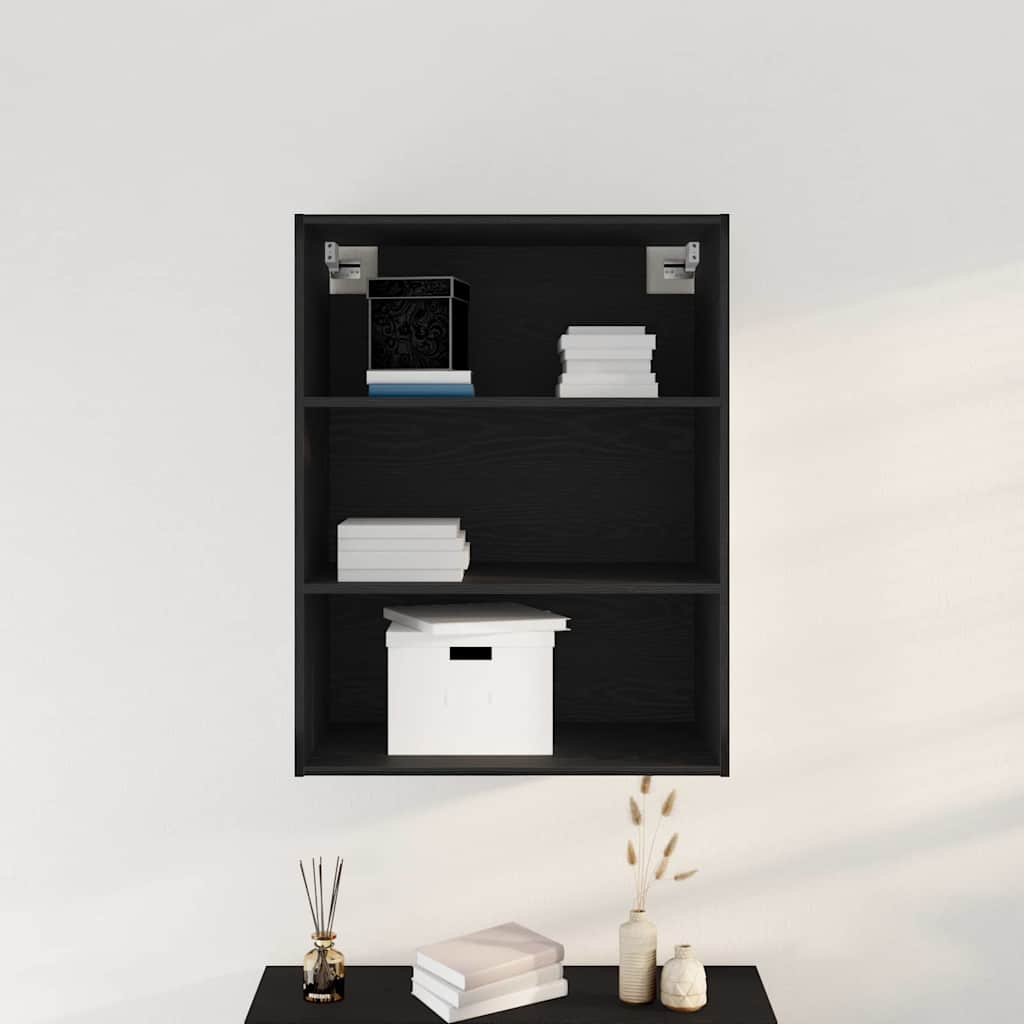 Hanging Wall Cabinet 69,5x32,5x90 cm Black oak