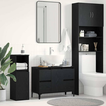 Sink Cabinet 80x33x60 cm Engineered Wood Black oak