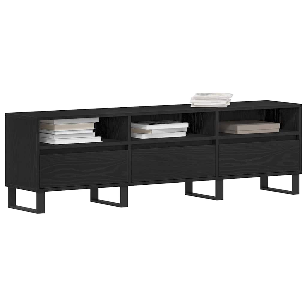 TV Cabinet 150x30x44,5 cm Engineered Wood Black oak