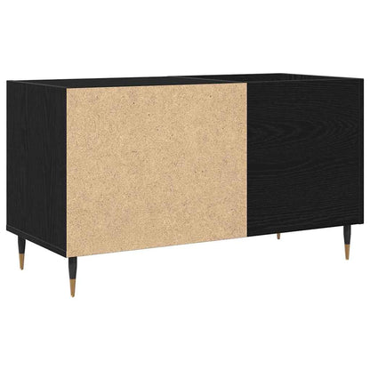 Record Cabinet 85x38x48 cm Engineered Wood Black oak