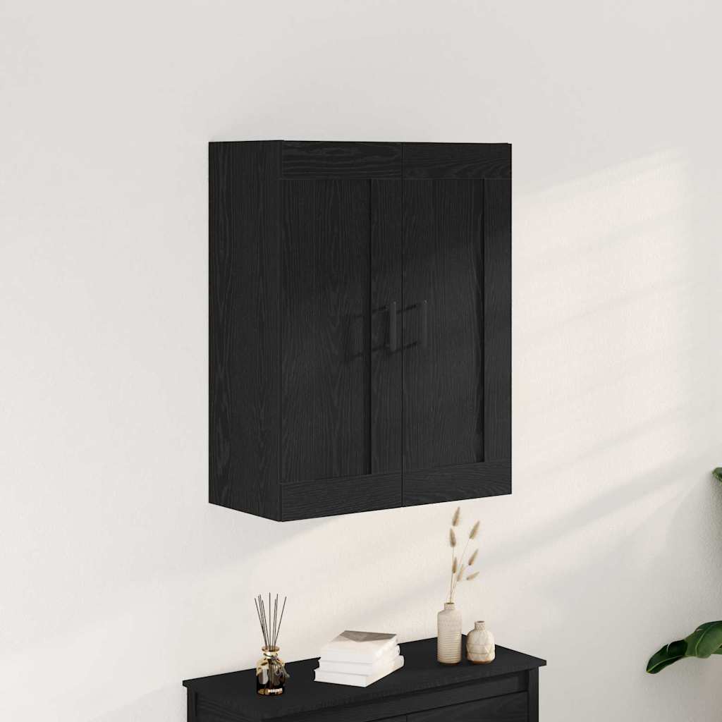 Wall Mounted Cabinet 69,5x34x90 cm Engineered Wood Black oak