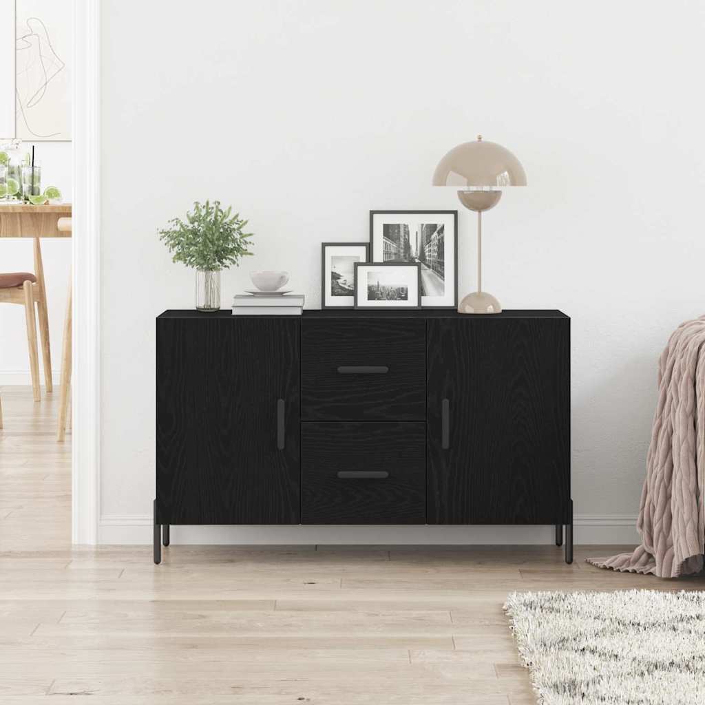 Sideboard 100x36x60 cm Engineered Wood Black oak