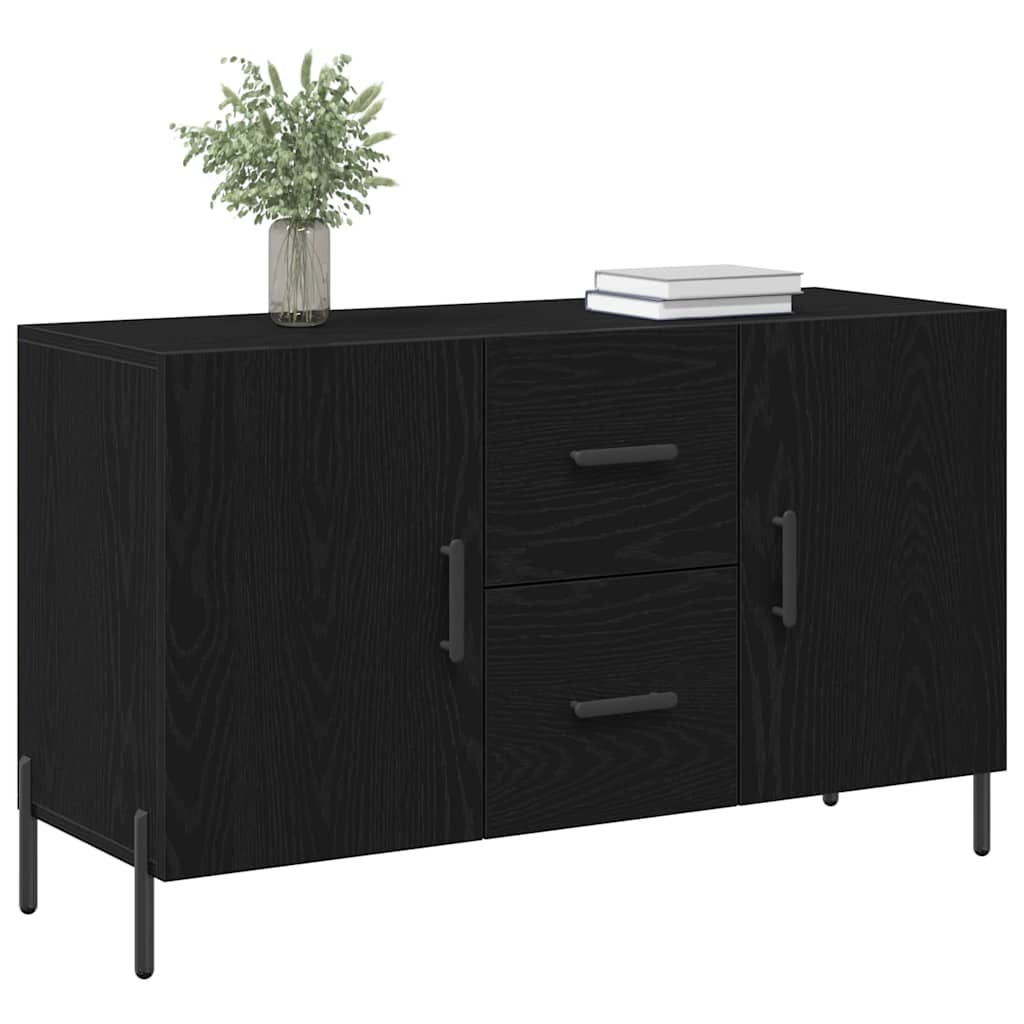 Sideboard 100x36x60 cm Engineered Wood Black oak