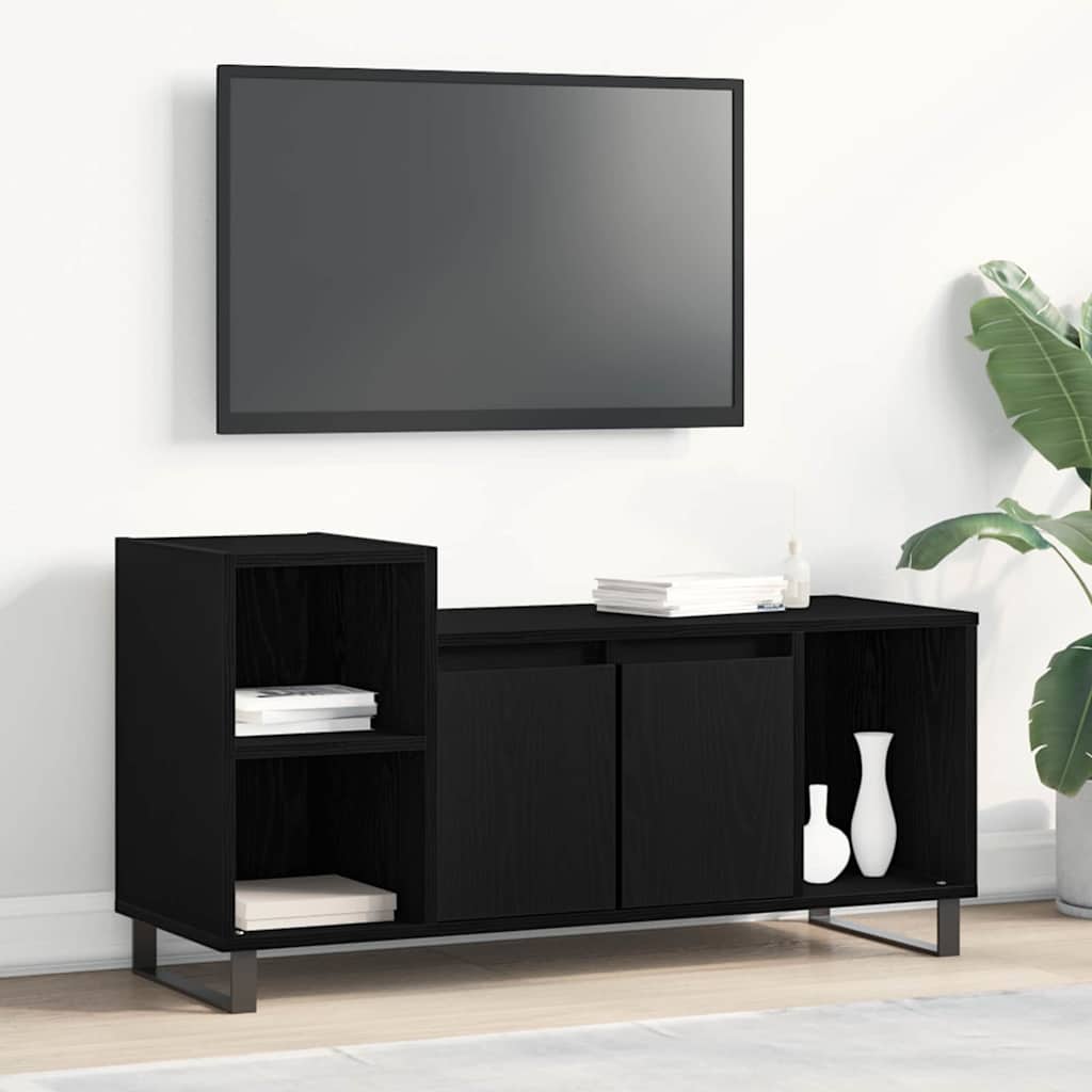 TV Cabinet 100x35x55 cm Engineered Wood Black oak