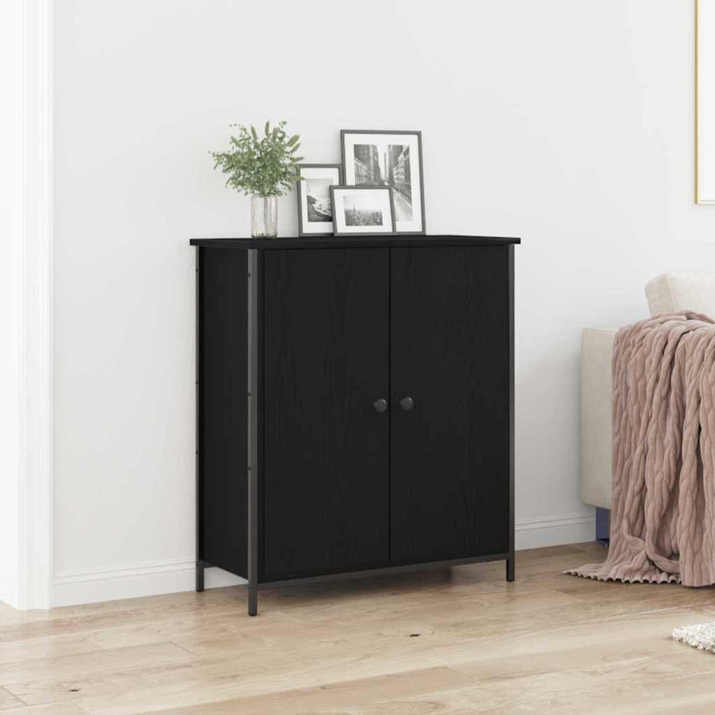 Sideboard 70x30x80 cm Engineered Wood Black oak