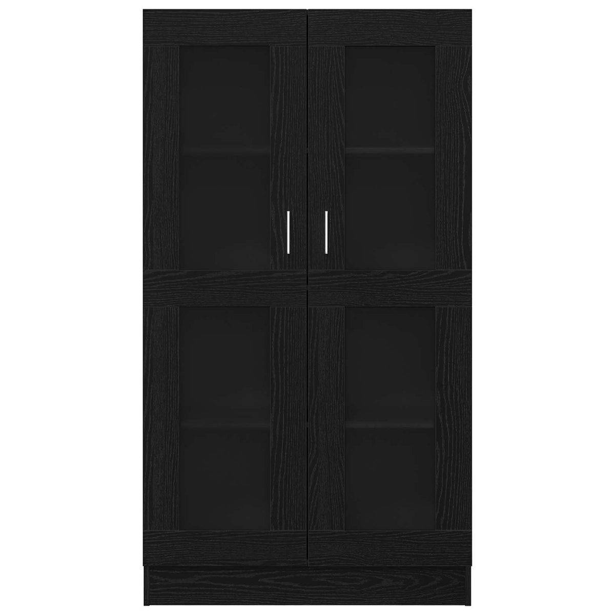 Vitrine Cabinet 82.5x30.5x150 cm Engineered Wood Black oak