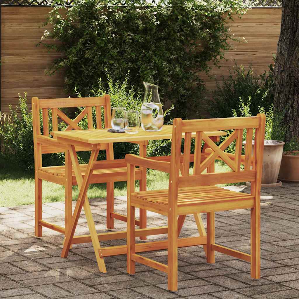 vidaXL Garden Chairs Natural Solid Acacia Wood