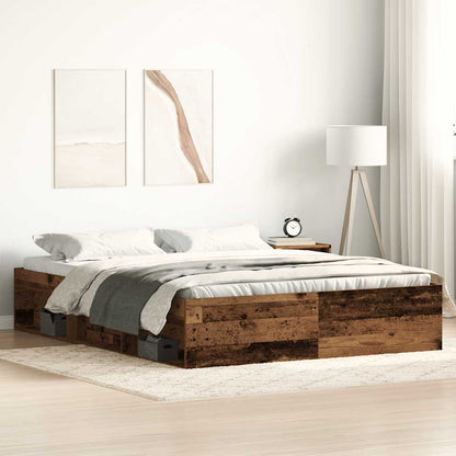 Bed Frame without Mattress 150x200 cm King Size Old wood