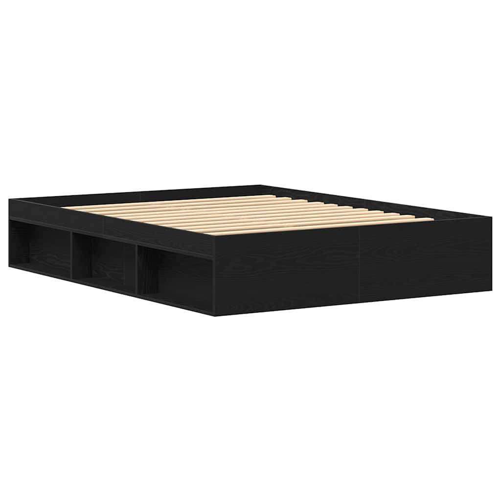 Bed Frame without Mattress 150x200 cm King Size Black oak