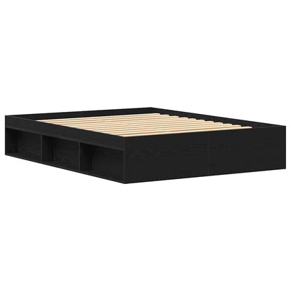 Bed Frame without Mattress 150x200 cm King Size Black oak