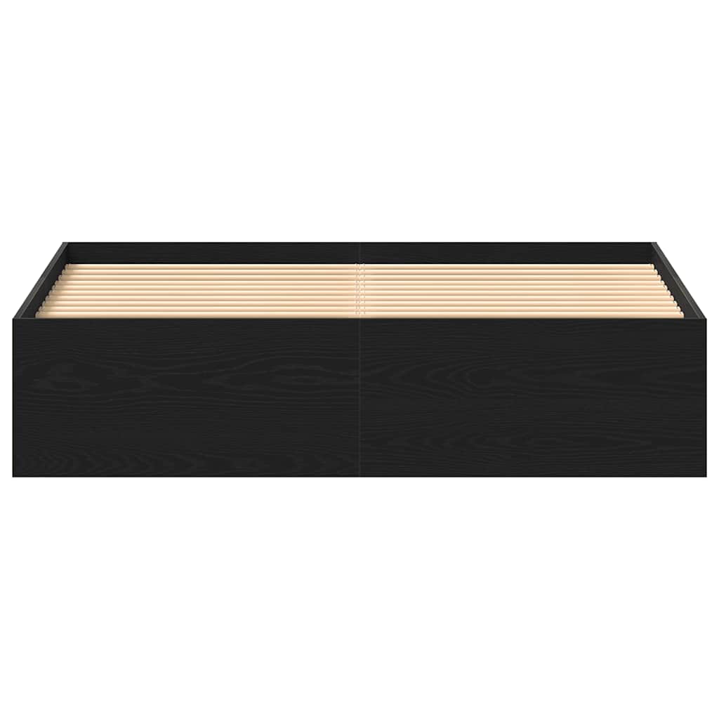 Bed Frame without Mattress 150x200 cm King Size Black oak