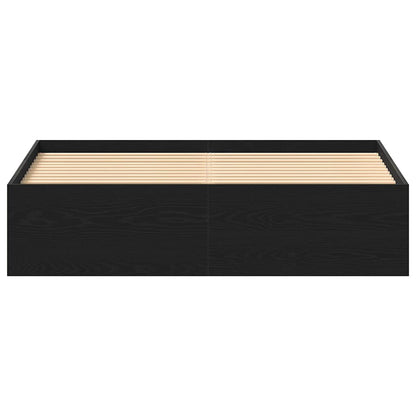 Bed Frame without Mattress 150x200 cm King Size Black oak
