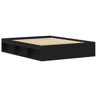 Bed Frame without Mattress 150x200 cm King Size Black oak