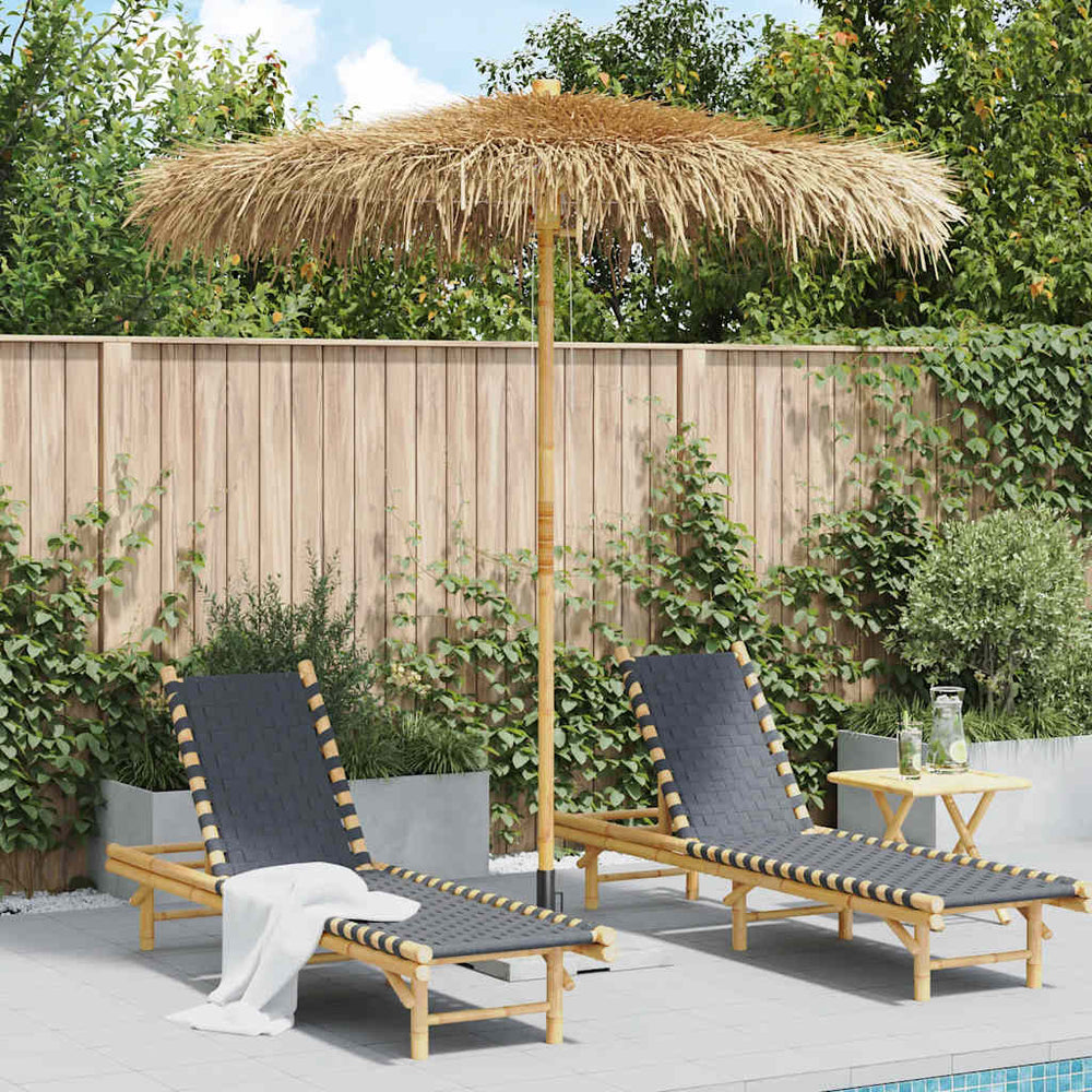 vidaXL Tiki Umbrella with Banana Leaf Canopy 240 cm Bamboo