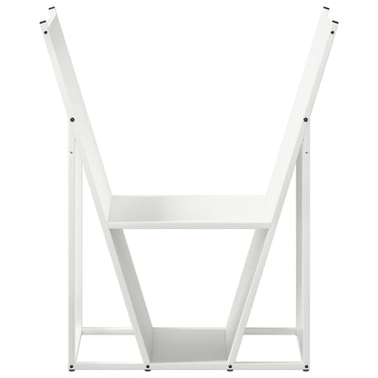 Firewood Rack 69,5x35x81 cm Cold-rolled steel White