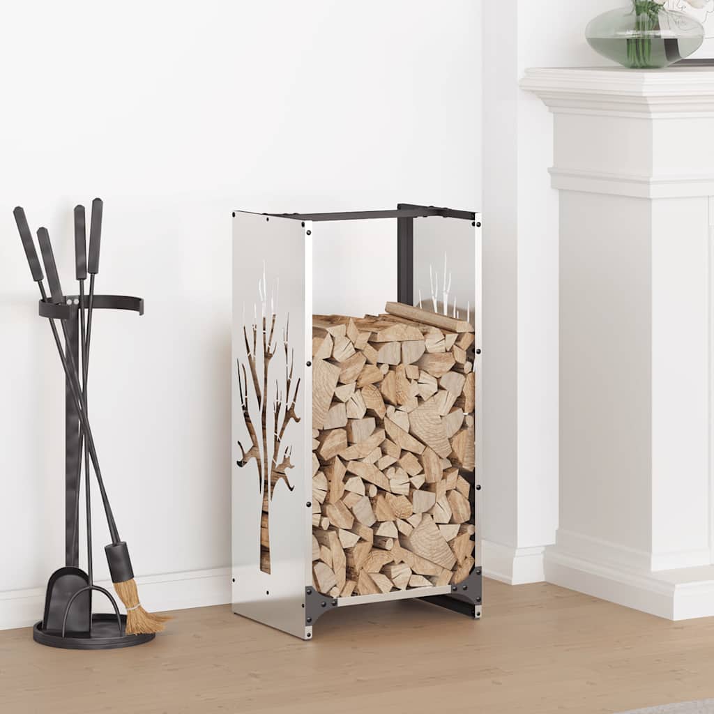 Firewood Rack 40x30x80 cm Cold-rolled steel Stainless steel Tree pattern