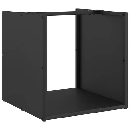 vidaXL Firewood Rack Black 40x40x40 cm Cold-rolled steel 2