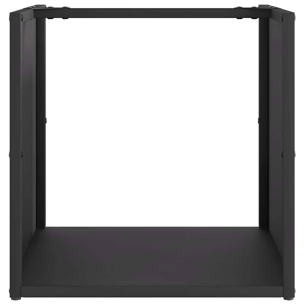 vidaXL Firewood Rack Black 40x40x40 cm Cold-rolled steel 4
