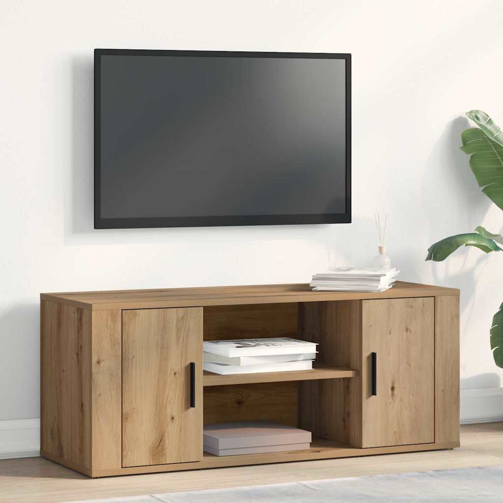 TV Cabinet 100x35x40 cm Engineered Wood Artisan oak
