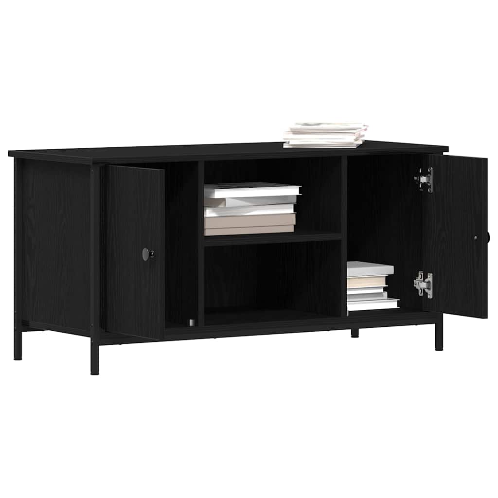 TV Cabinet 100x40x50 cm Engineered Wood Black oak