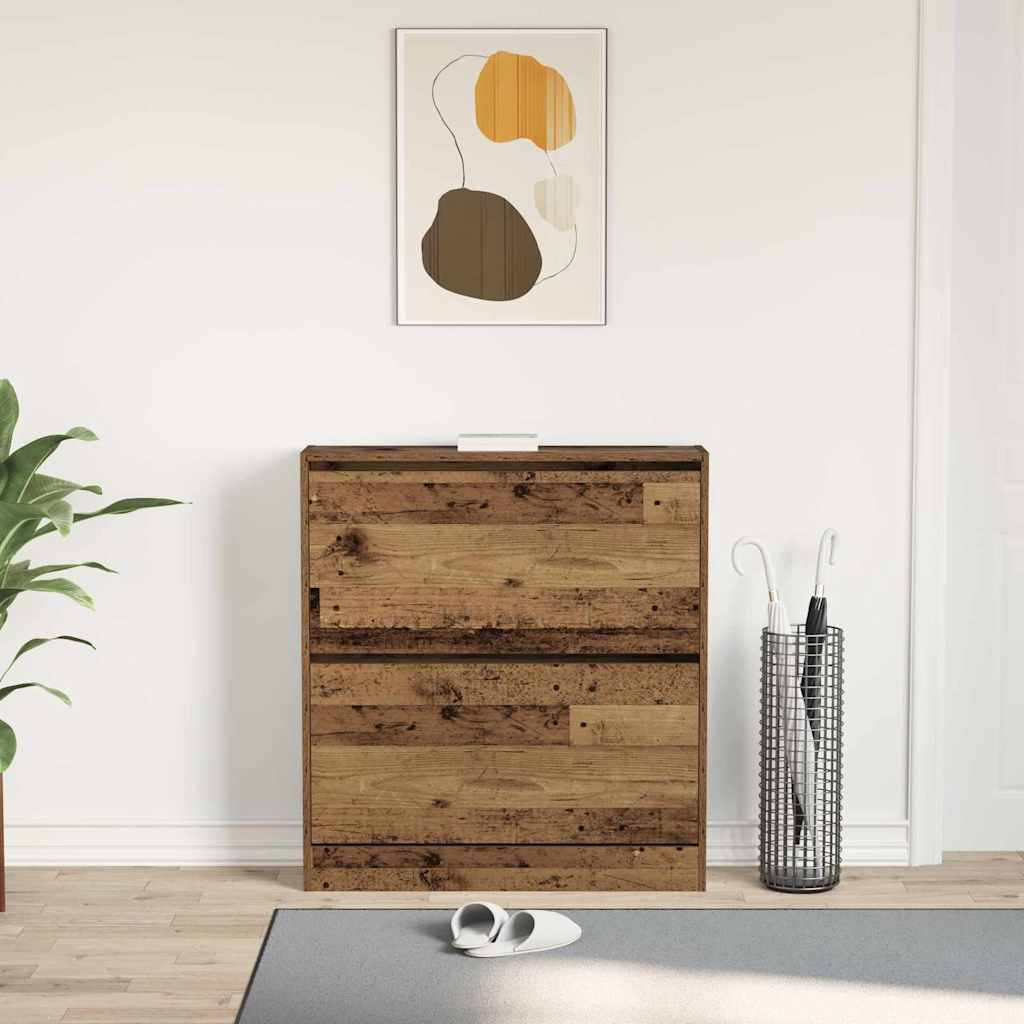 Shoe Cabinet 80x21x87.5 cm Engineered Wood Old wood
