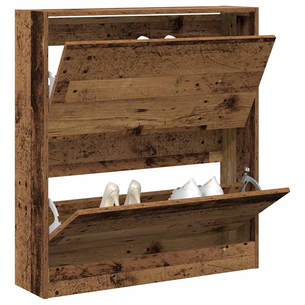 Shoe Cabinet 80x21x87.5 cm Engineered Wood Old wood