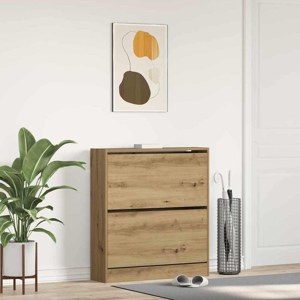 vidaXL Shoe Cabinet 80x21x87.5 cm Engineered Wood