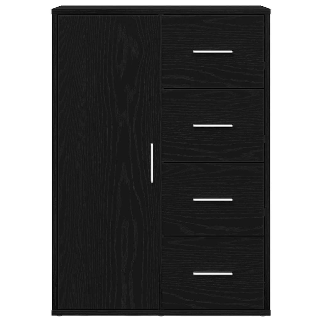 Sideboard 60x31x84 cm Engineered Wood Black oak