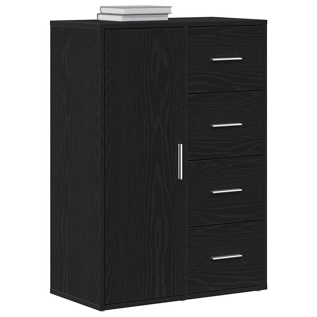 Sideboard 60x31x84 cm Engineered Wood Black oak